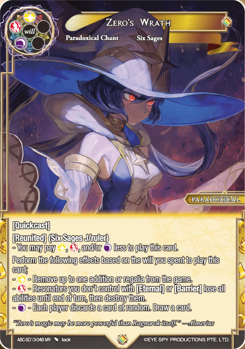 Zero’s Wrath