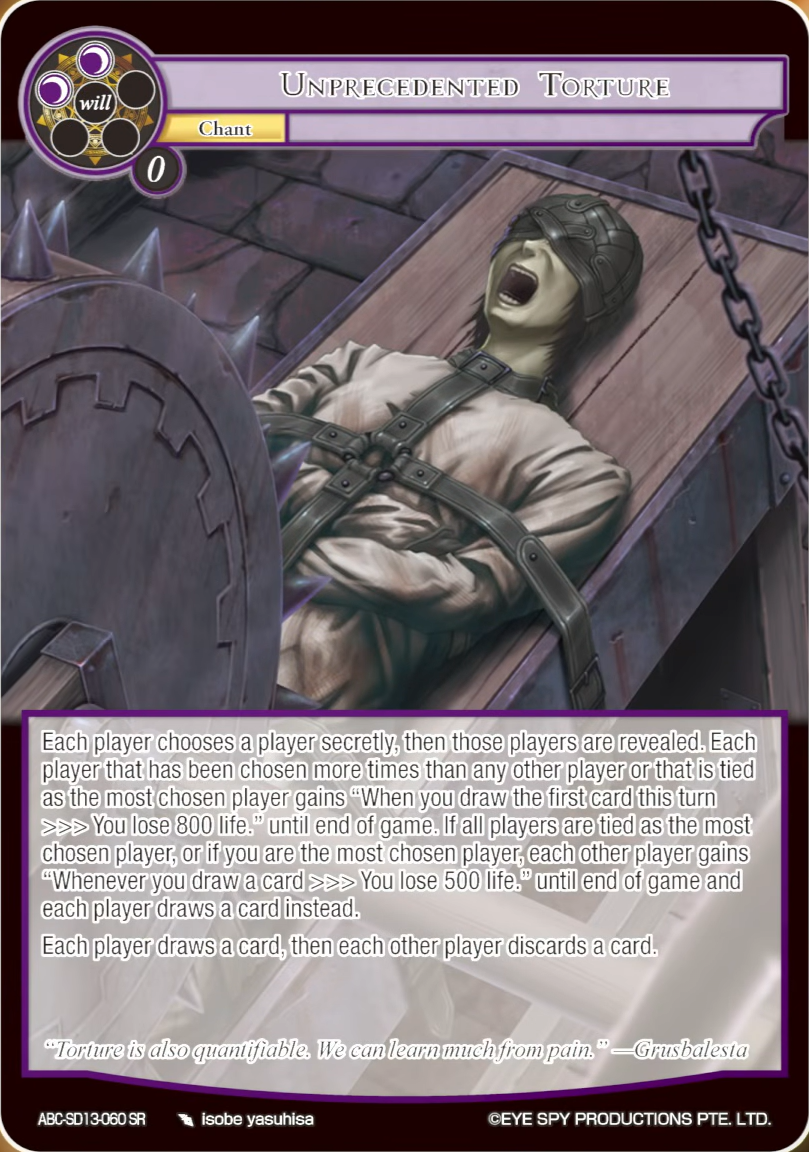 Unprecedented Torture