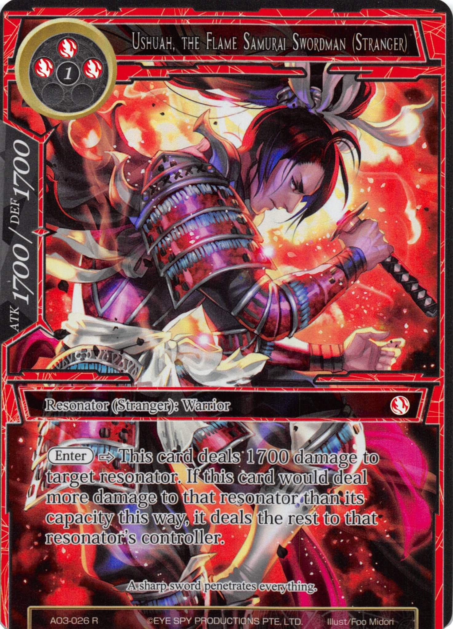 Ushuah, the Flame Samurai Swordman (Stranger)
