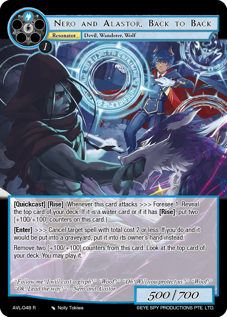 Nero and Alastor, Back to Back
