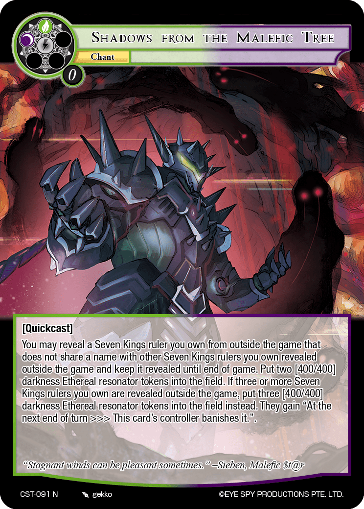 Shadows from the Malefic Tree