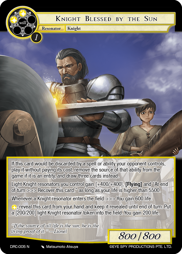 Knight Blessed by the Sun