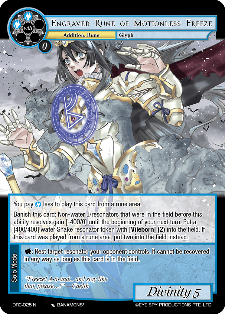 Engraved Rune of Motionless Freeze
