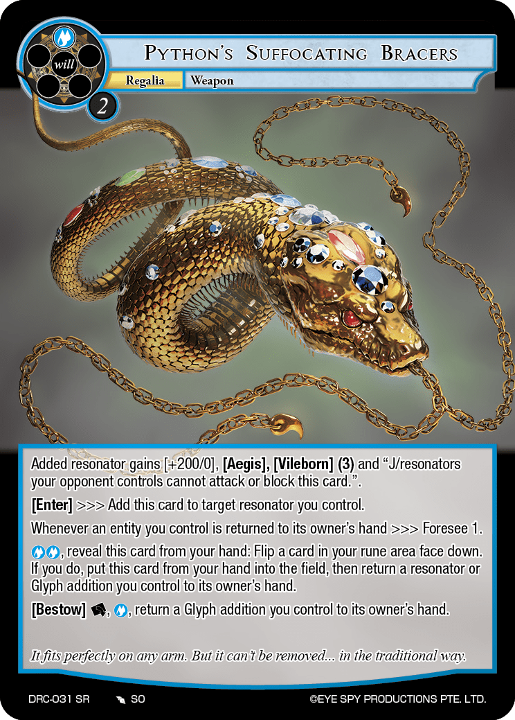 Python's Suffocating Bracers