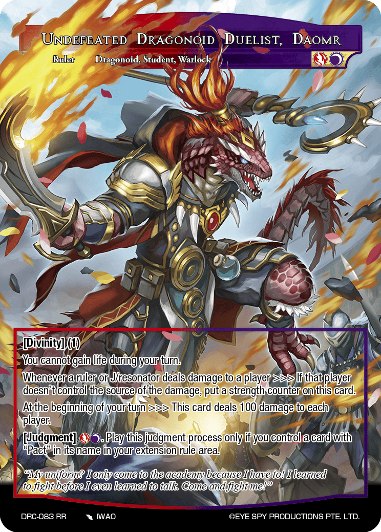 Undefeated Dragonoid Duelist, Daomr
