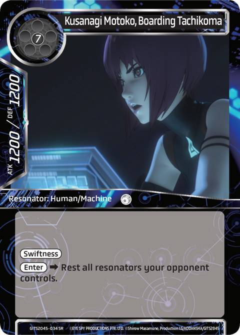 Kusanagi Motoko, Boarding Tachikoma