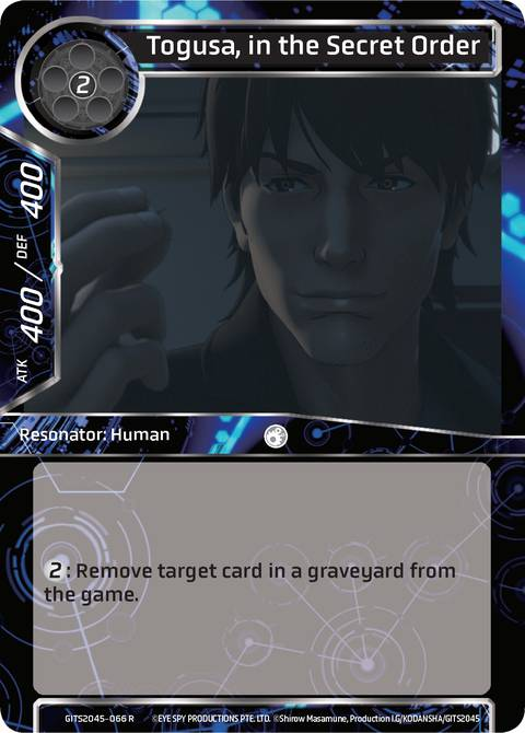 Togusa, in the Secret Order