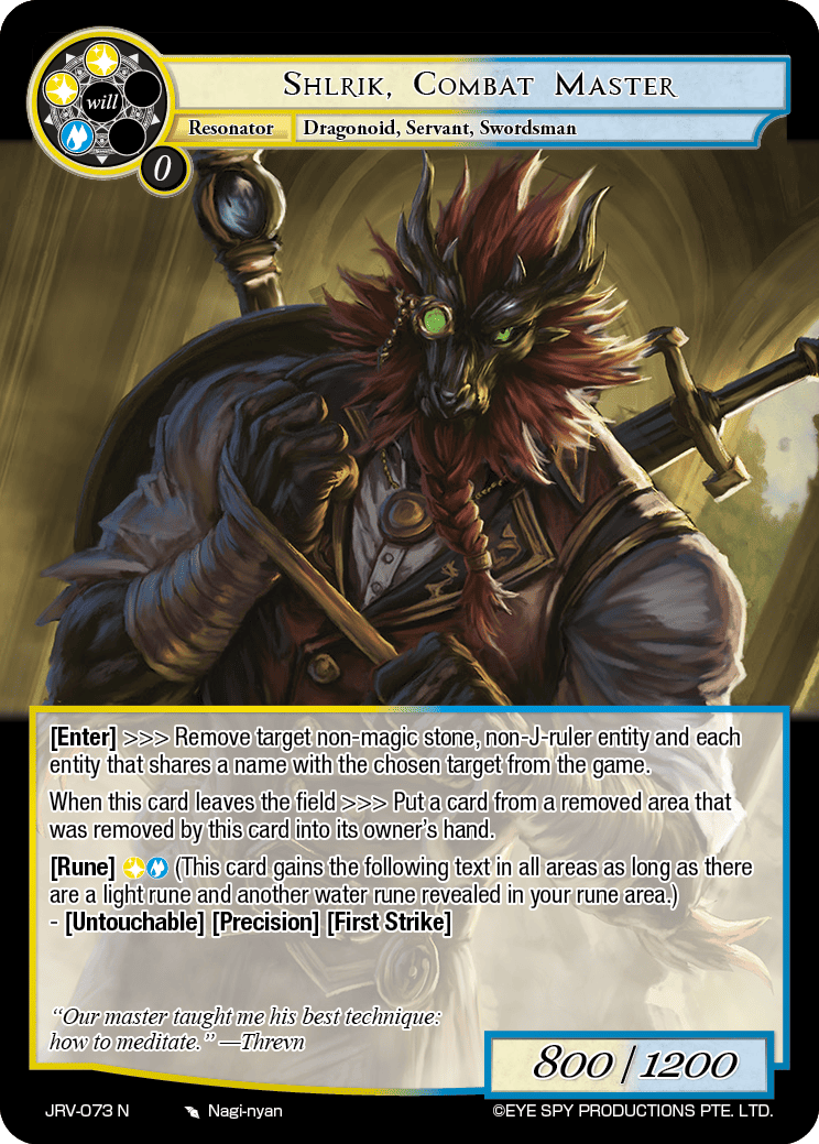 Shlrik, Combat Master