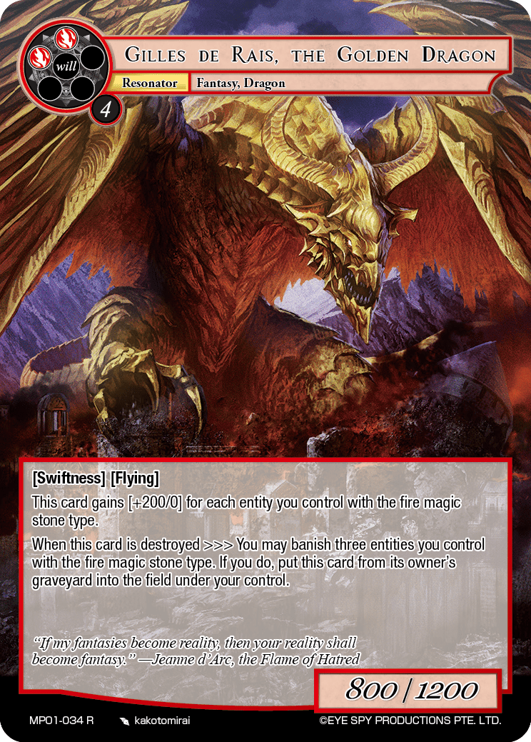 Gilles de Rais, the Golden Dragon