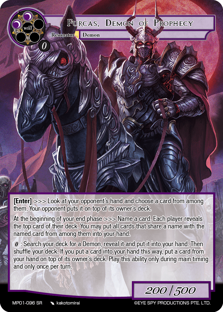 Furcas, Demon of Prophecy