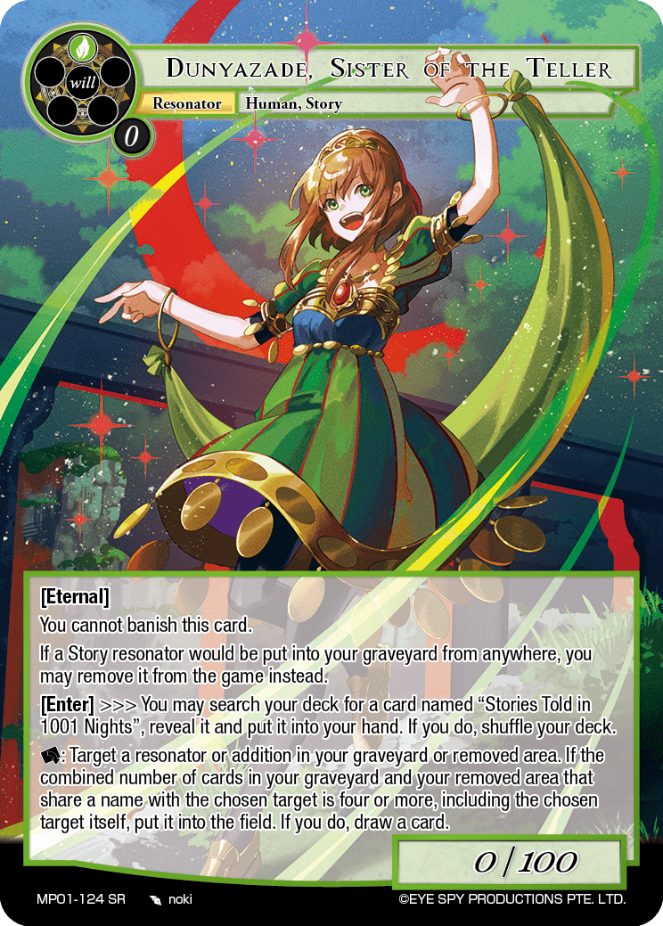 Dunyazade, Sister of the Teller