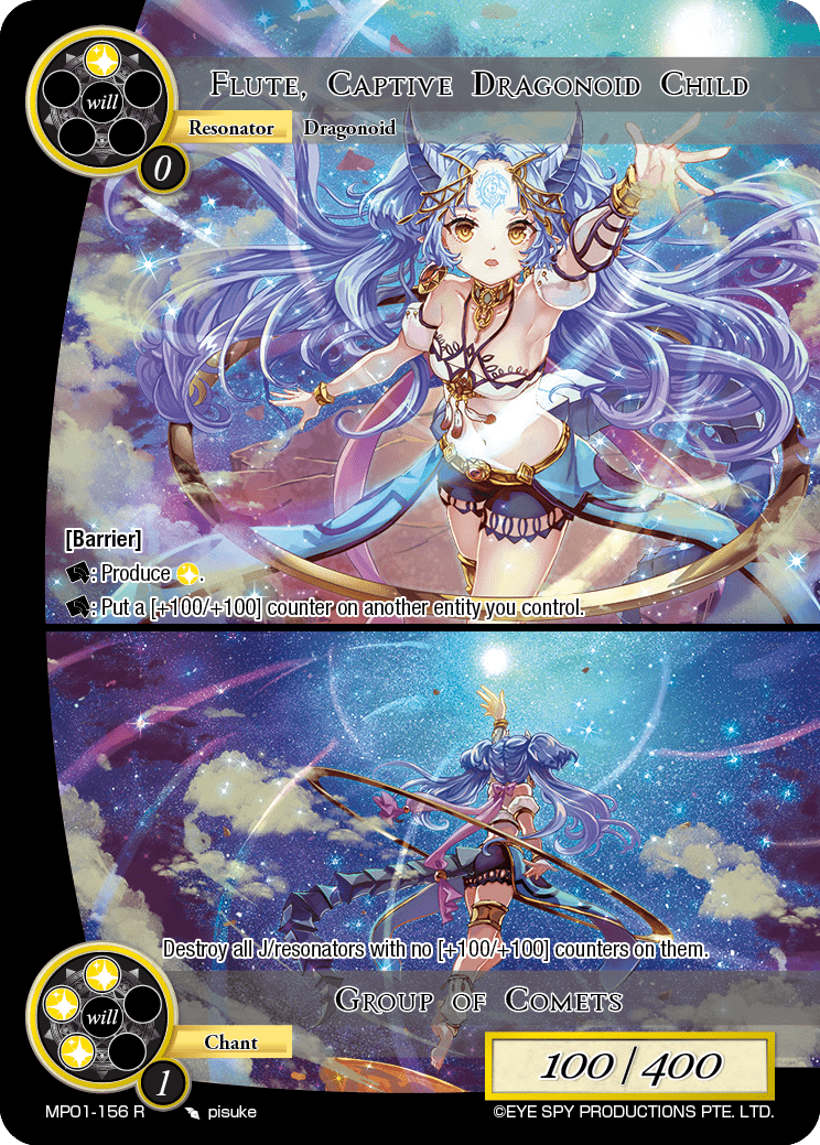 Flute, Captive Dragonoid Child // Group of Comets