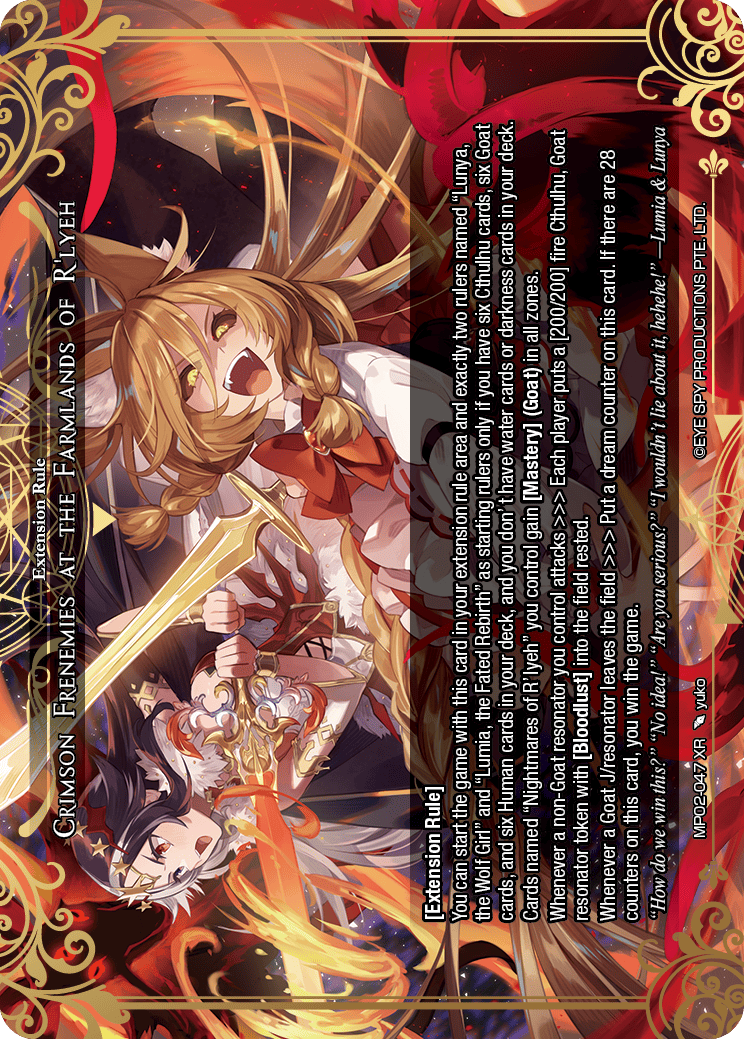 Crimson Frenemies at the Farmlands of R'lyeh