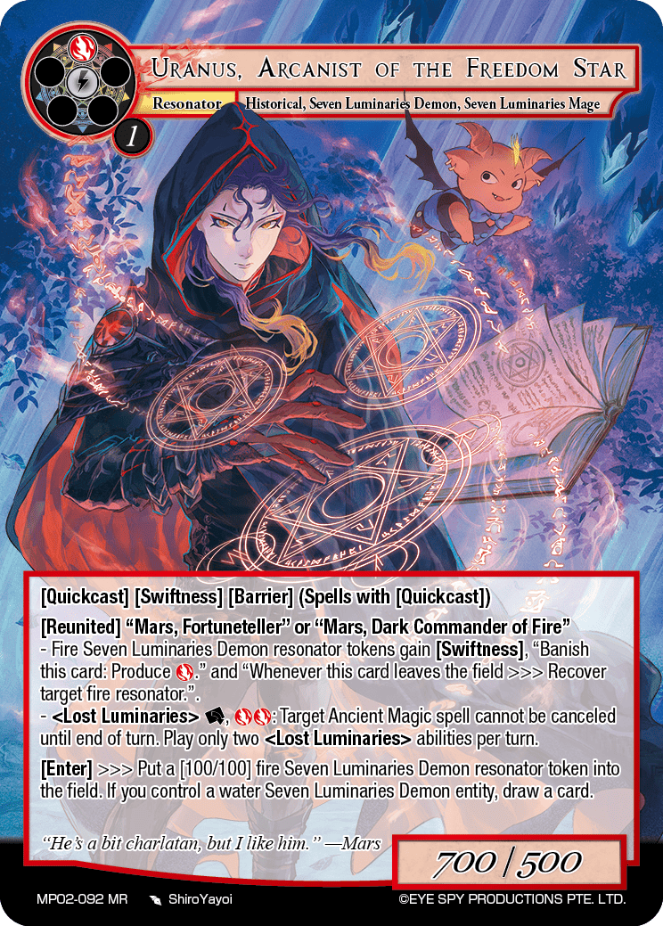 Uranus, Arcanist of the Freedom Star