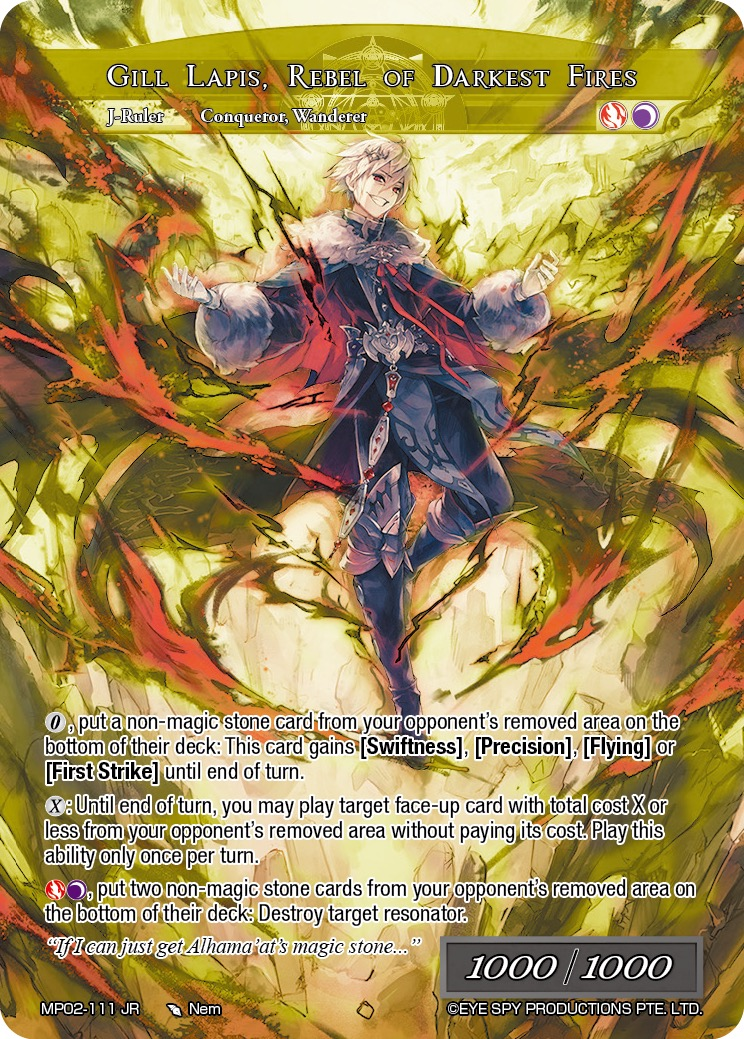 Gill Lapis, Rebel of Darkest Fires