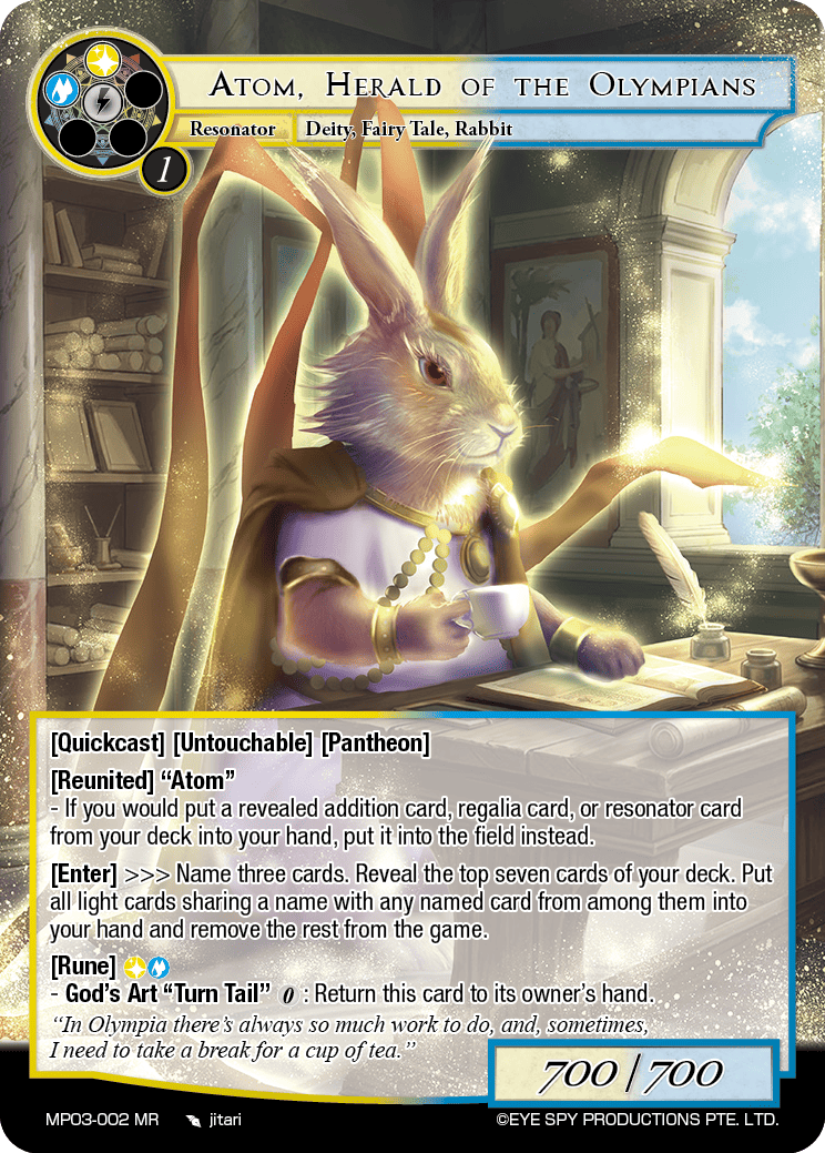 Atom, Herald of the Olympians