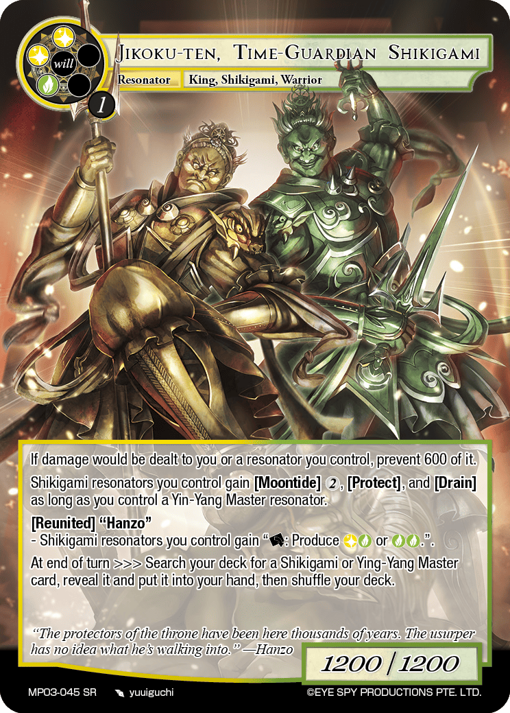 Jikoku-ten, Time-Guardian Shikigami