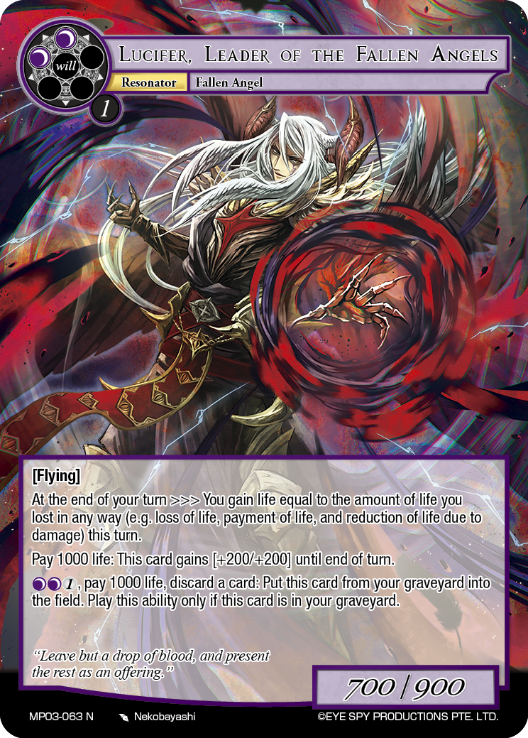 Lucifer, Leader of the Fallen Angels