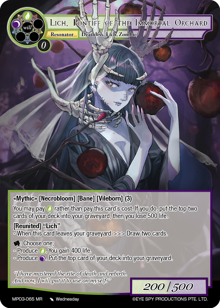 Lich, Pontiff of the Immortal Orchard