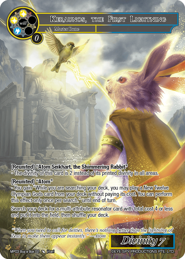 Keraunos, the First Lightning