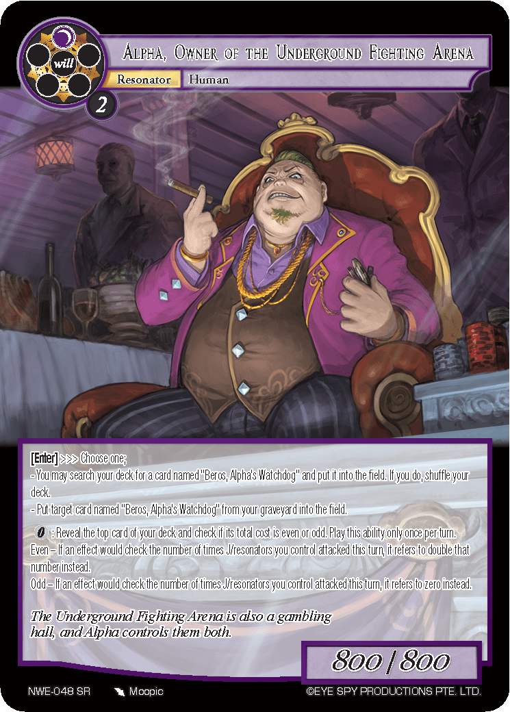 Alpha, Owner of the Underground Fighting Arena