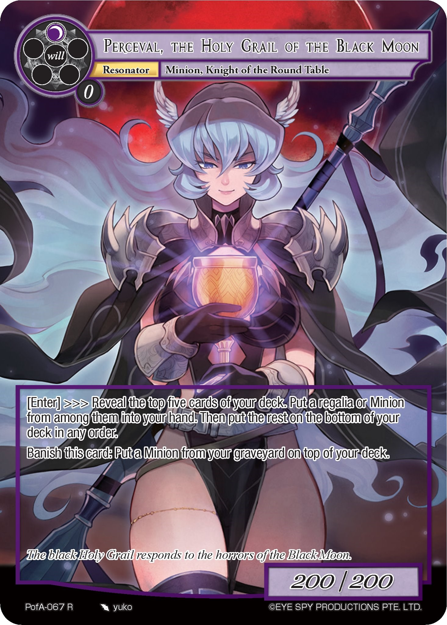 Perceval, the Holy Grail of the Black Moon