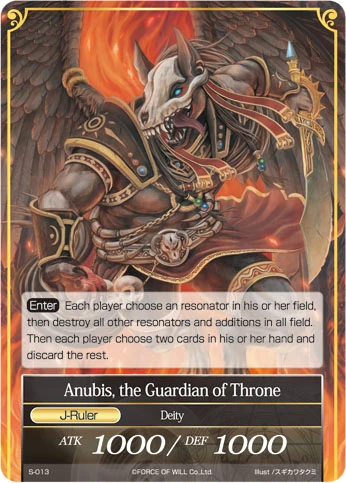 Anubis, the Guardian of Throne