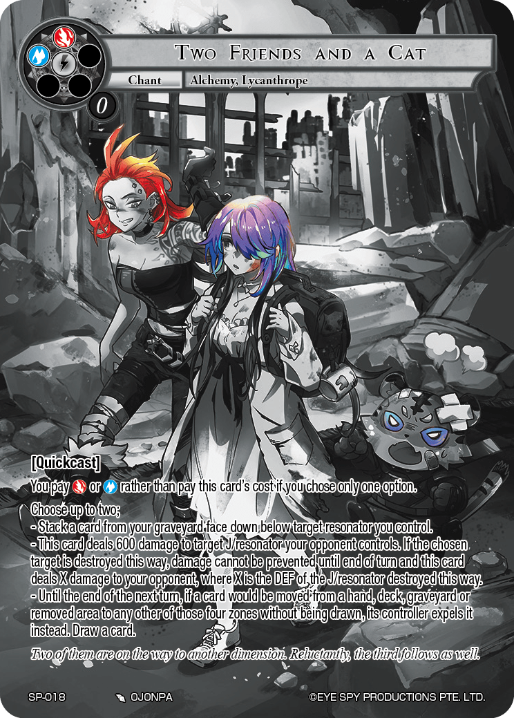 Two Friends and a Cat