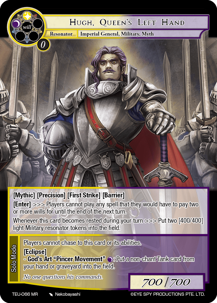 Hugh, Queen's Left Hand