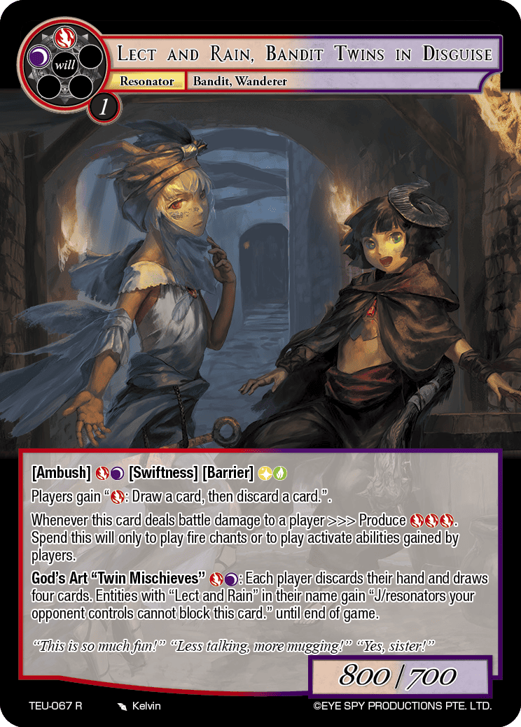 Lect and Rain, Bandit Twins in Disguise