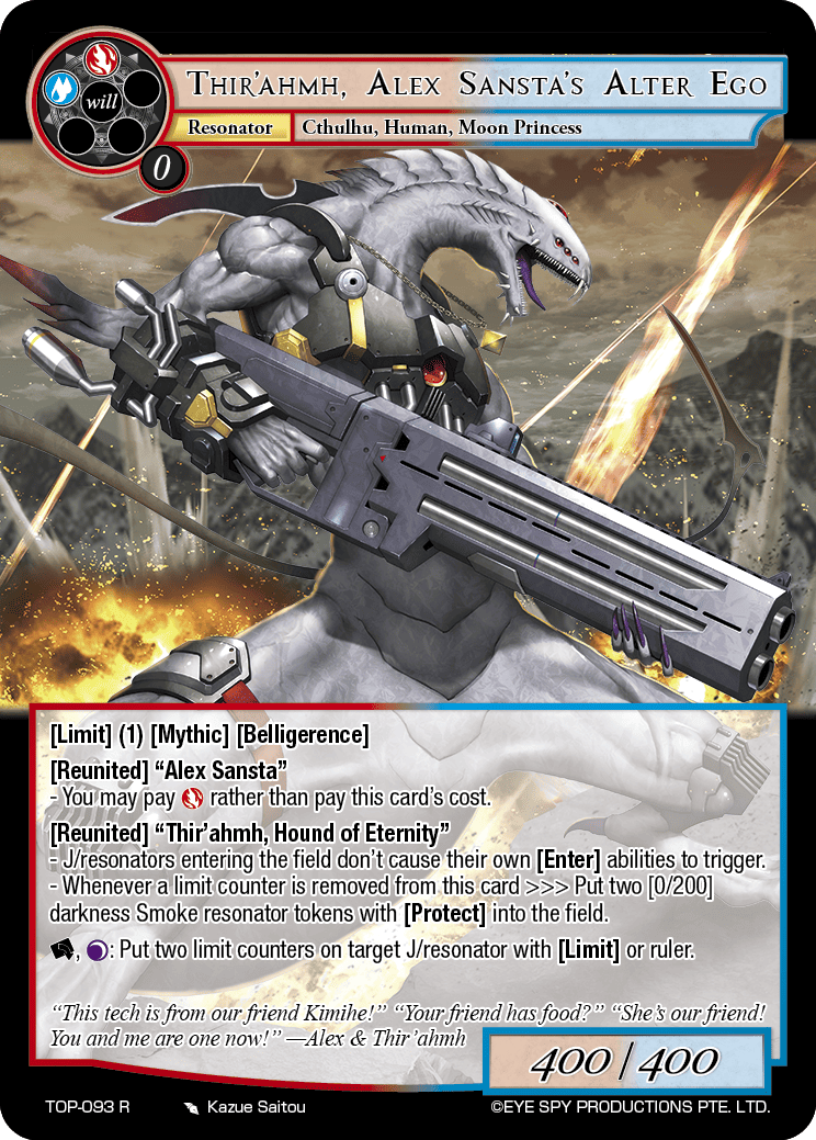 Thir'ahmh, Alex Sansta's Alter Ego