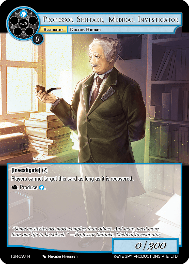 Professor Shiitake, Medical Investigator