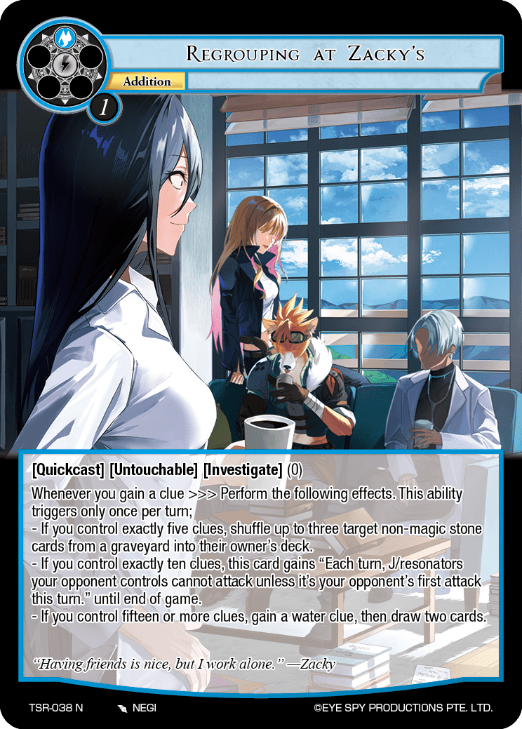 Regrouping at Zacky's