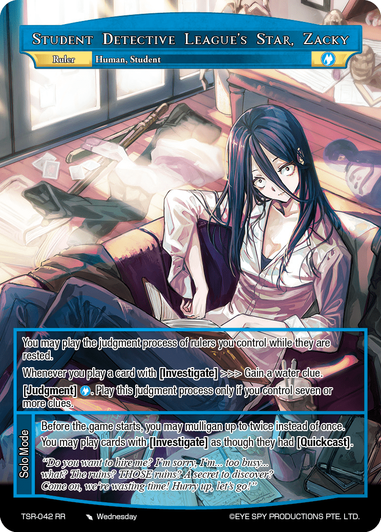 Student Detective League's Star, Zacky