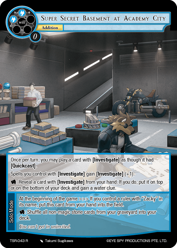 Super Secret Basement at Academy City