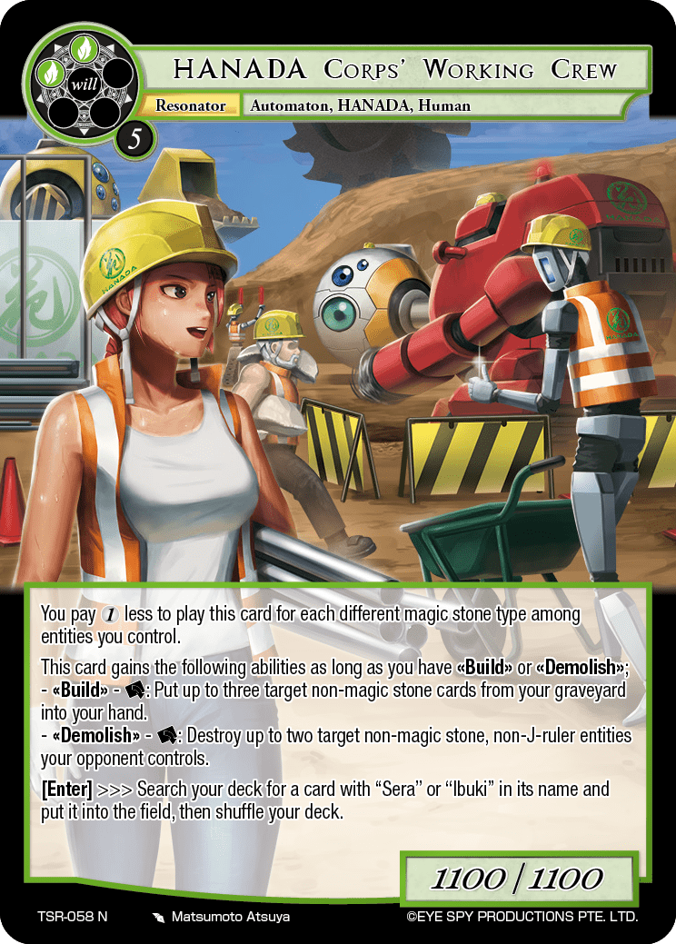 HANADA Corps' Working Crew