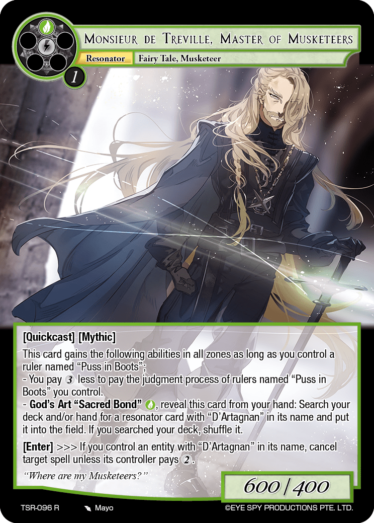 Monsieur de Treville, Master of Musketeers