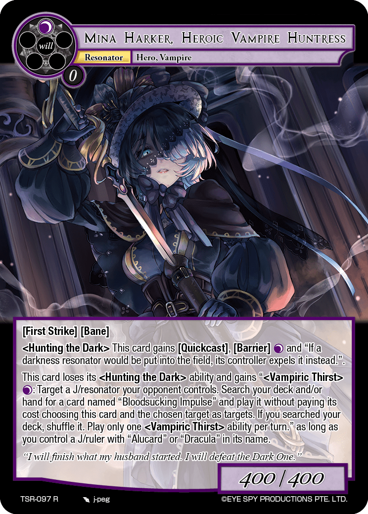 Mina Harker, Heroic Vampire Huntress