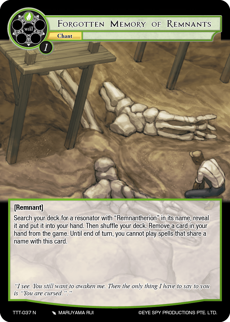 Forgotten Memory of Remnants