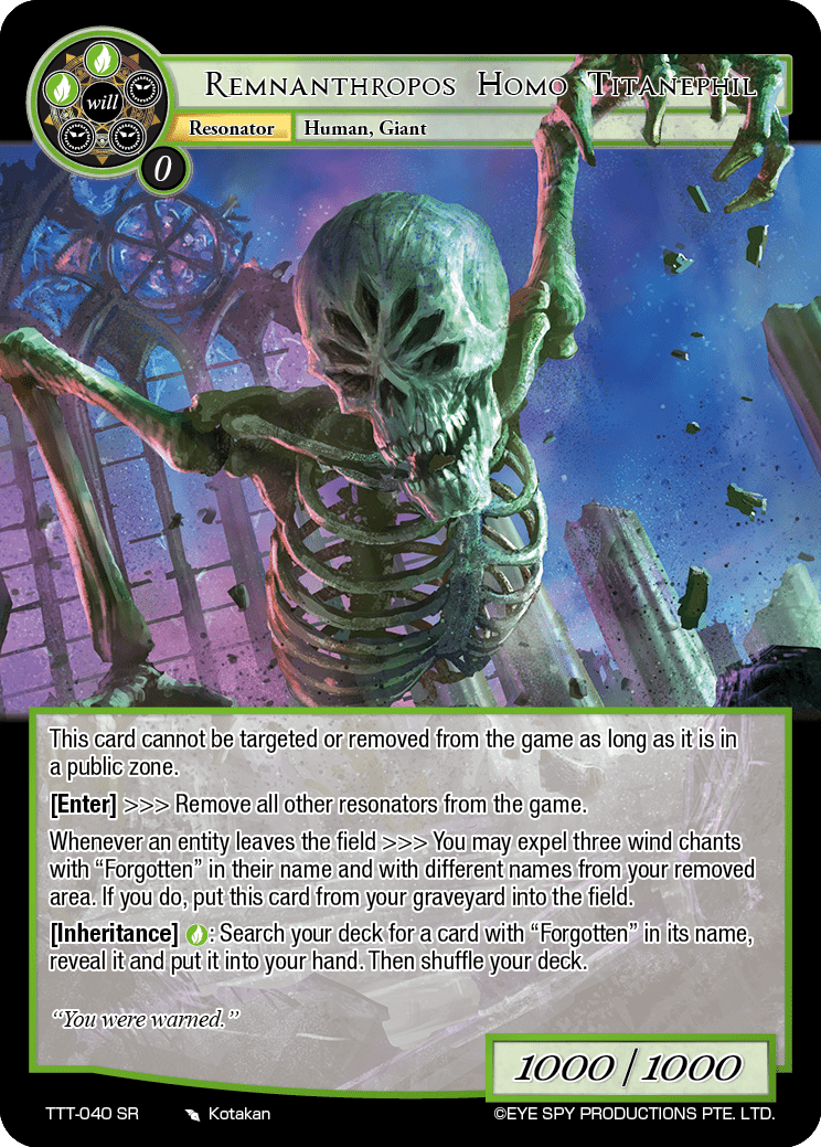 Remnanthropos Homo Titanephil