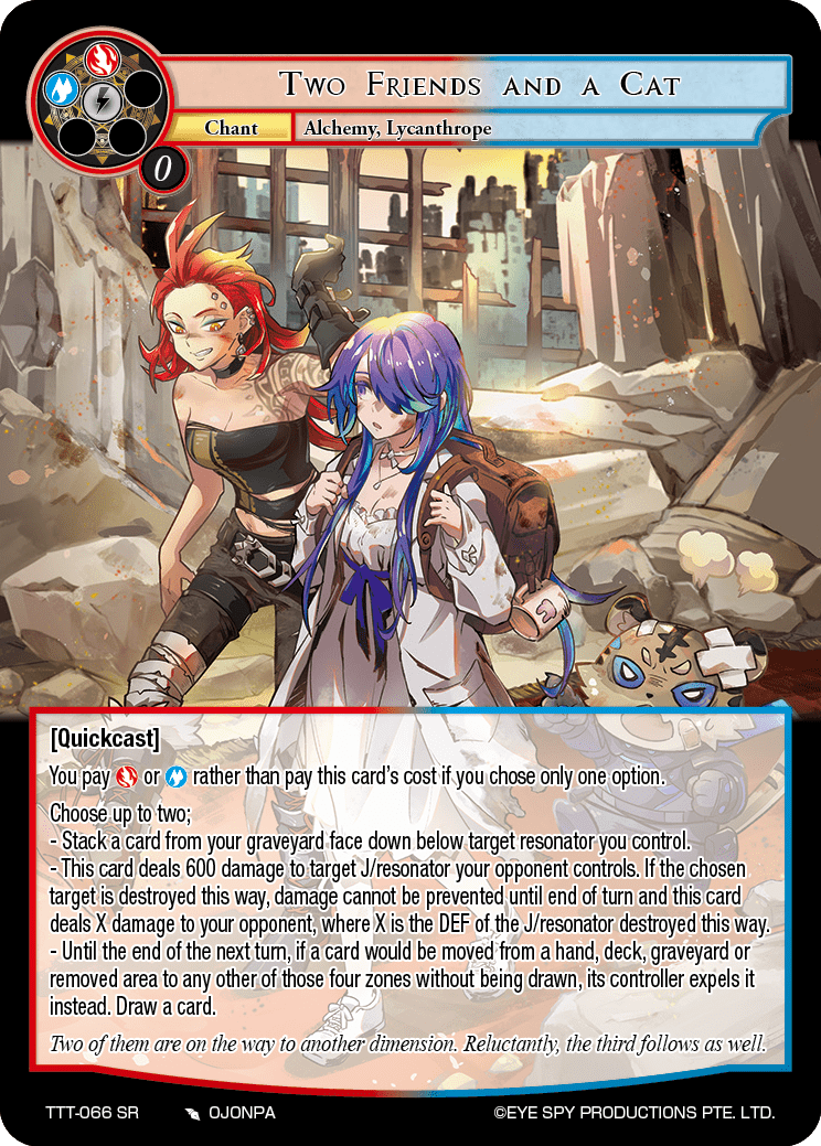 Two Friends and a Cat