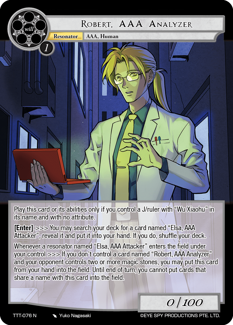 Robert, AAA Analyzer