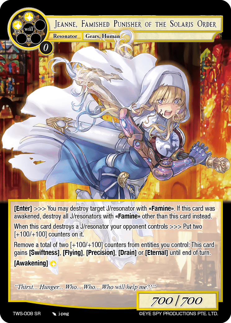 Jeanne, Famished Punisher of the Solaris Order