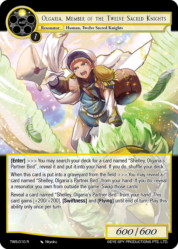 Olgaria, Member of the Twelve Sacred Knights