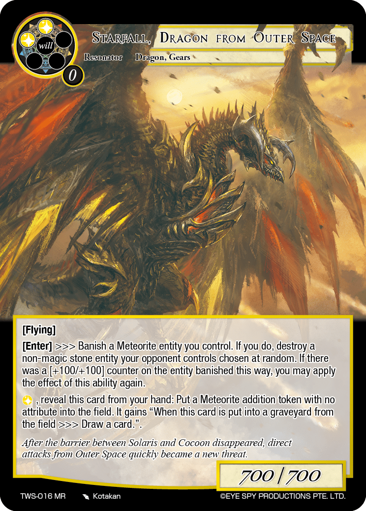 Starfall, Dragon from Outer Space