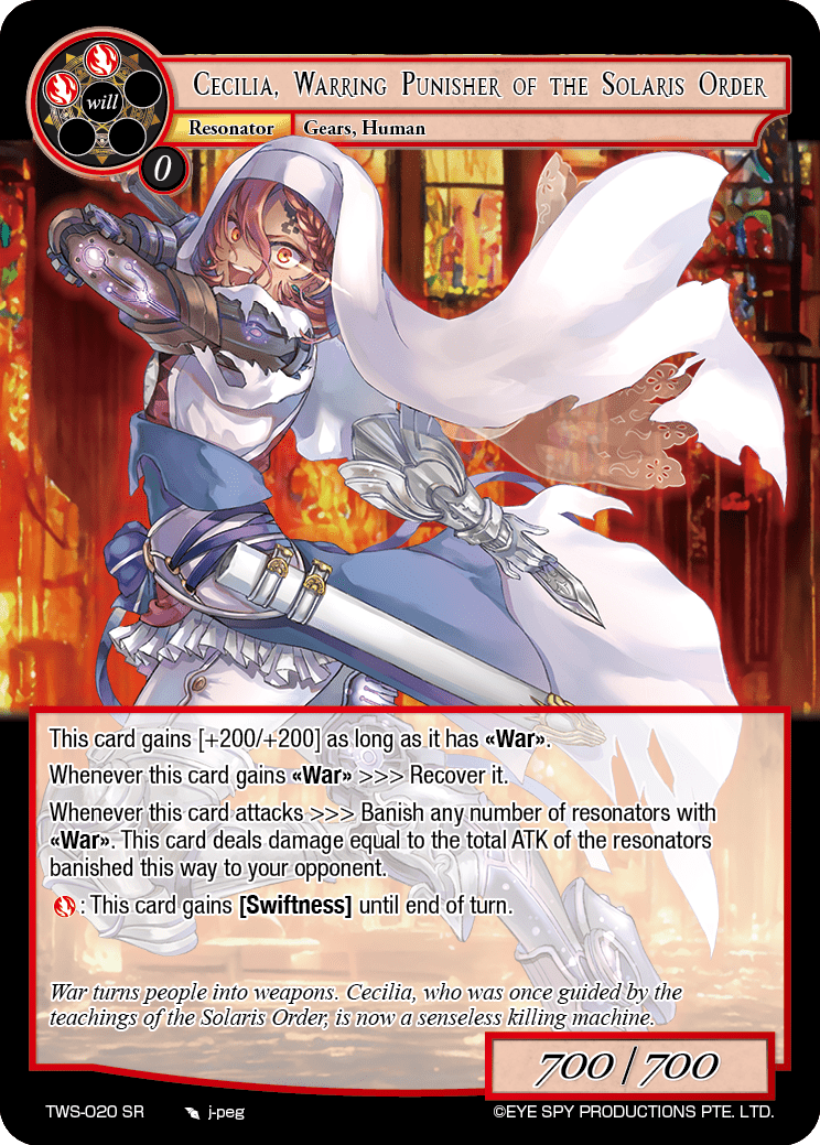 Cecilia, Warring Punisher of the Solaris Order