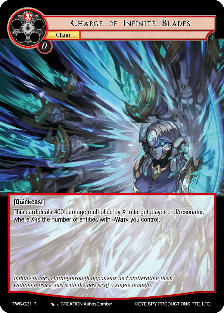 Charge of Infinite Blades